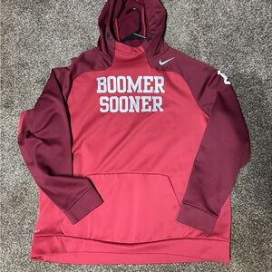 Nike Maroon and Red Boomer Sooner Men's Hoodie xxl 2x 2xl